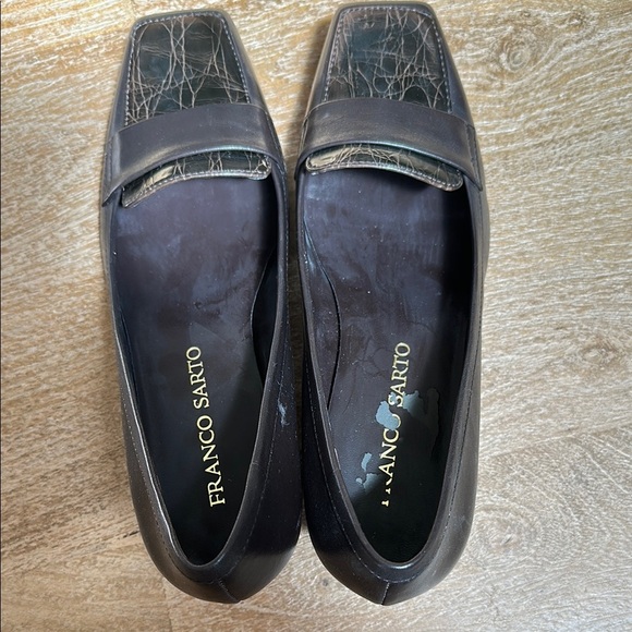 Franco Sarto Women's Black Leather Shoes 8 - Picture 4 of 7